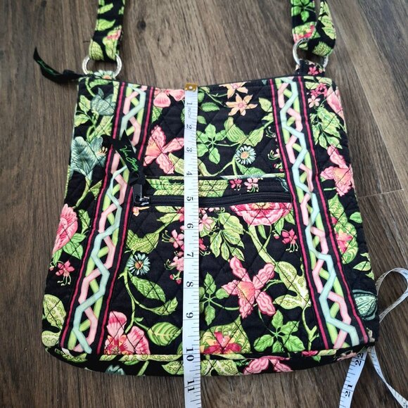 💙 Vera Bradley Hipster Botanical Crossbody Bag Y2K Quilted Cotton Vibrant - Picture 6 of 8